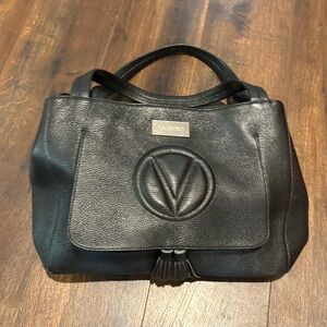 Valentino Black Leather Shoulder Bag